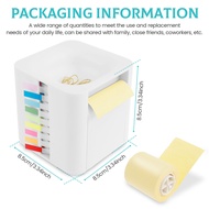 Multifunctional Sticky Note Dispenser Plastic Sticky Note Holder White Sticky Note Container Office 