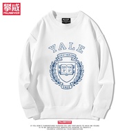 Yale University Hoodie 2024 ฤดูใบไม้ร่วง/ฤดูหนาว ผ้าขนแกะ ทรงหลวม ลำลอง สำหรับผู้ชายและผู้หญิง คอกลม