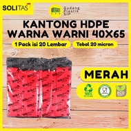 Kantong Plastik Kresek Warna-Warni Tebal UK 40x65 HDPE