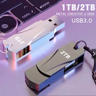 USB สำหรับศัพท์มือถือ USB Flash Drive 2TB Rotatable Black Memory Stick 1TB ไดรฟ์ปากกา512GB Pendrive U Disk Data Backup