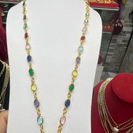 K Gold Necklace Nine Gems 5 Styles