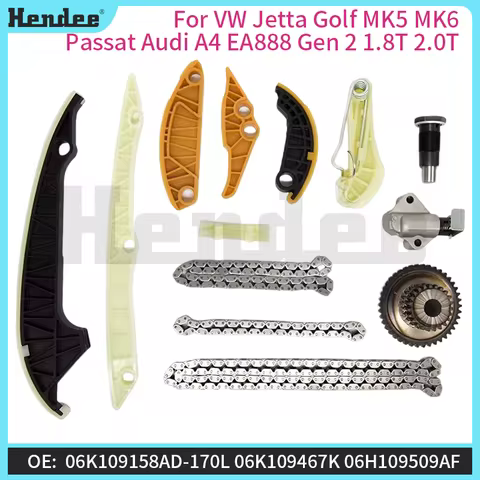 Timing Chain Kit For VW Jetta Golf MK5 MK6 Passat Audi A4 EA888 Gen 2 1.8T 2.0T,Automotive Parts OE: