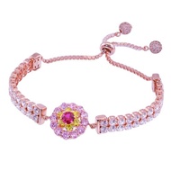 純銀八心八箭鋯石雙併手鍊 - 甜甜幸福