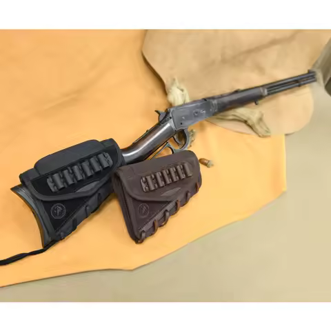 WAYNE'S DOG Leather Cheek Rest Pad Shell Holder Cover Buttstock for .44MAG .308 .357 .22MAG 12GA .30