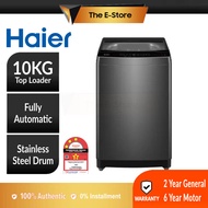 [SHIPPING BY SELLER - PENANG & KEDAH] Haier 10KG Fully Automatic Top Load Washing Machine | HWM100-3