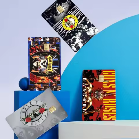 G-Guns N R-Roses Rock MusicCredit Card Skin Stickers VISA Bank Card Transportation Waterproof Sticke