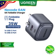 UGREEN 35W USB C Charger Nexode GaN 2 Ports Fast Charger PD Foldable Fast Charging Quick Charge USB 
