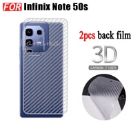 Infinix Note 50s Note 50 Pro+ ลายคาร์บอนไฟเบอร์ฟิล์มด้านหลังสติกเกอร์ด้านหลังฟิล์มป้องกันแบบนุ่มโปร่