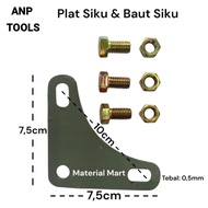 SIKU 1 Set of Hole Angle Plates (4 Angle Plates + 12 Pairs of M8 1.5cm Nut Bolts) M8 Screw Nut Bolt 