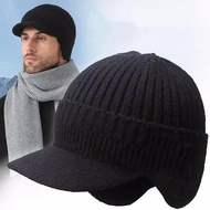 Thick & Warm Beanie Hat for Men Soft Furry Winter Hat Men's Winter Knitted Beanie Hat Beanie Hat Men