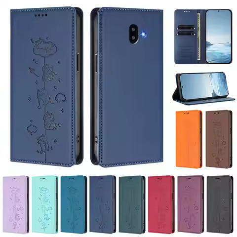 Magnetic Leather Phone Case for Samsung J7 Pro J7 J6 Plus J66 J5 J4 Plus J4 J3 Pro J3 Cases Flip Wal
