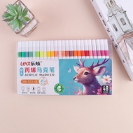 [MK 833] Marker Pen / Colored Pen / Acrylic Marker / Acylic Marker 48 Colors Lea / Lex Bush Tip, Wat