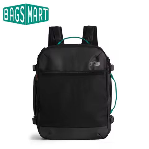 BAGSMART 40L Large Capacity Travel Backpack Vacuum Compression Backpack with PVC pocket Waterproof E