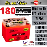 YTZ5 GTZ4 YTZ5-BS GTZ5 Koyoko Gel G2 Battery Batteri Bateri Y15ZR LC135 V2-V6 LAGENDA Wave Future
