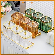 6pcs Set Bekas Kuih Raya Kedap Udara Balang Kuih Raya Spice Container Balang Plastik Food Jar Balang