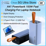 50000maH/80000mAh 100W Laptop Power Bank Super Fast Charging QC+PD Quick Charge Power Delivery For P