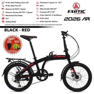 Sepeda lipat EXOTIC 20" 2026 AR DISC BRAKE Velg tinggi 4cm BONUS