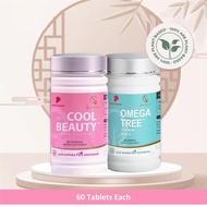 Qn Wellness Cool Beauty™ &amp; Omega-tree™ [Pairing Bundle] - 60 Veggie Capsules/ Softgels x 2 Boxes