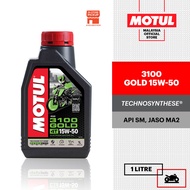 MOTUL 3100 Gold 4T 15W50 Technosynthese Motorcycle Engine Oil (1L)