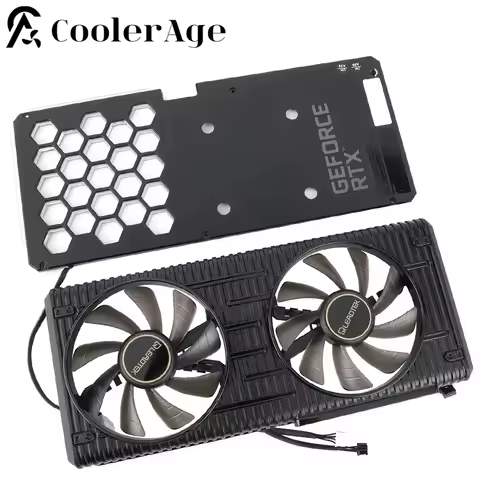 For Palit/Leadtek RTX 3060 3060Ti Dual GENE ES Video Card Fan with Backplane RTX3060 RTX3060Ti Graph