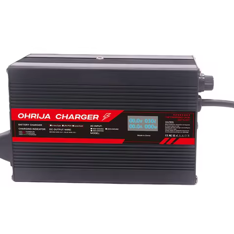29.4V 10A Smart Charger for 7S 25.9V Lithium Battery LED Indicator Fireproof Shell Over Current/Volt