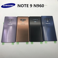 ต้นฉบับใหม่ Samsung Galaxy Note 9 N960 n960f ปกหลังประตูกระจกเปลี่ยนที่อยู่อาศัยด้านหลังกล้องเลนส์แก้วกรอบ