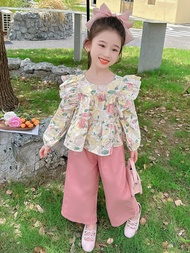 Setelan Baju Anak Perempuan 1-5TH/Setelan Baju Katun Celana Panjang Anak Cewek / Baju Import Anak P