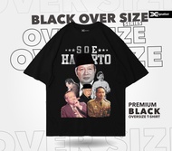 Designation - Kaos Vintage SOEHARTO Oversize Black  Cotton Combed 24s / TShirt tokoh Politik PRESIDE