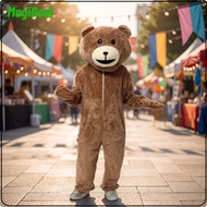 MagiDeal Adult Teddy Bear Mascot Costume Halloween Bear Mascot Costume Soft Outfit Comfortable Fit f