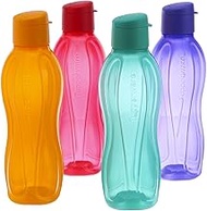 Tupperware Eco Sports Water Bottle Flip Top 1 Ltr 4pcs