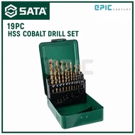 [SATA] 19PCS HSS Cobalt Drill Set | M35 Metal Drill Bit Set | 52819