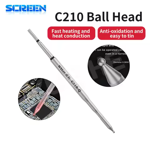 WYLIE C210-Q 1mm Spherical welding Iron Tip Rapid Heating UP For Mobile Phone Welding Tip Motherboar