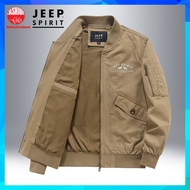 JEEP SPIRIT Bomber Jacket Men Baju Sejuk Jaket Lelaki Lightweight Cotton Autumn Jacket 飛行員外套夹克男