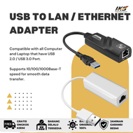 USB LAN Adapter / Converter USB to LAN / USB To Ethernet RJ45 Kabel