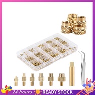 【HOT SALE】 407pcs Brass Threaded Inserts for 3D Printing,M2 M2.5 M3 M 4 M5 M6 Female Thread Metric K