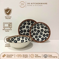 Japanese flower bowl plate Set / 2 dinner plates and 1 bowl elegant and unique multi-purpose hotelwa