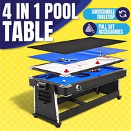 Pool Table 4 in 1 Meja Pool American billiard Snooker set meja pingpong air hockey murah multi purpo