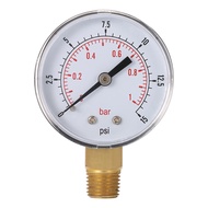 50mm 0~15psi 0~1bar Pool Filter Water Pressure Dial Hydraulic Pressure Gauge