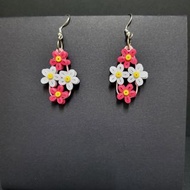 Handmade Quilling earrings                    店主手作 捲紙花 耳環每對$68