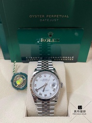126234全新DATEJUST系列勞力士rolex126234 WHITE ROM JUB 白色錶盤36mm羅馬數字紀念型錶鏈男女機械手錶