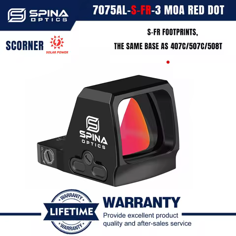SPINA OPTICS Scorner Large Field of View Competition Red Dot Shake Awake Solar S-FR Footprint HS 407