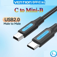 Vention USB C to Mini B Cable for Phone Laptop Carmera DV Car recorder Mini B to Type C Cable