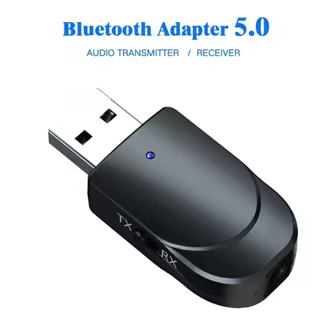 KN330 3in1 Bluetooth 5.0 Transmitter Receiver USB EDR Adapter Dongle 3.5mm AUX RCA for TV PC Headpho