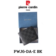 Pierre Cardin (ปีแอร์ การ์แดง) กระเป๋าธนบัตร กระเป๋าสตางค์เล็ก กระเป๋าสตางค์ผู้ชาย กระเป๋าหนัง กระเป๋าหนังแท้ รุ่น PWJ6-DA-E พร้อมส่ง