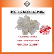 RJ12 RJ11 RJ10 6P6C 6P4C 4P4C Crystal Head Modular Plug Connector 10pcs