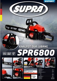 Gergaji/Gergaji Mesin/Gergaji Kayu Chain Saw 22 Inch Supra SPR 6800