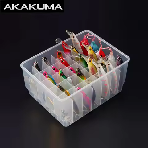 Fishing Bait Storage Box Transparent Grid Fishing Lure Box Multi functional Transparent Plastic Fish