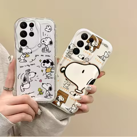 Lovely Snoopy Cartoon Phone Case For Samsung Galaxy A50 A36 A35 A34 A33 A32 A24 A23 A22 A16 A12 A06