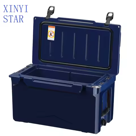 35QT Professional Food Delivery Ice Rotomolded Chest Compartment Square Cooler Box For Car Outdoor C