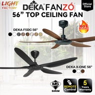 🔥SIRIM🔥DEKA F5DC PRO / K6N / X-ONE / K5 | FANZÓ TURBO FZ56 5 Blade 56" Remote Control DC Motor Ceili